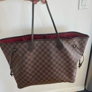 LV Neverfull MM - Damier Ebene, cherry interior